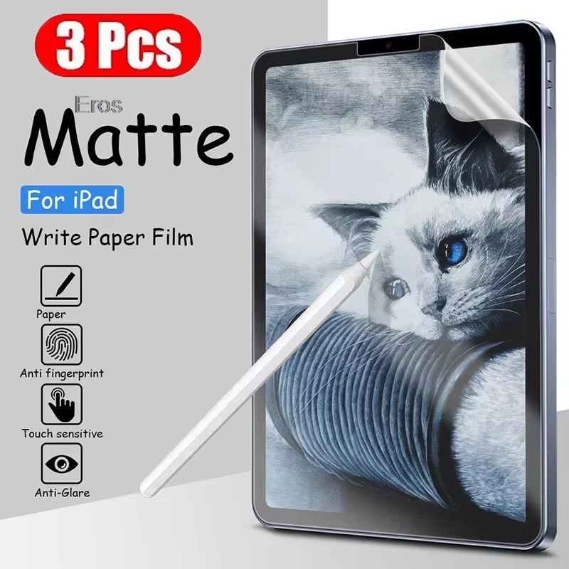 Matte Anti Glare Screen Protector - iPad Pro 11 M4、iPad 第10世代、第11世代、第12世代、10.9インチ、11インチ、A14、A16、Air 第3世代、第4世代、第5世代に対応した、マットな質感の保護フィルム。