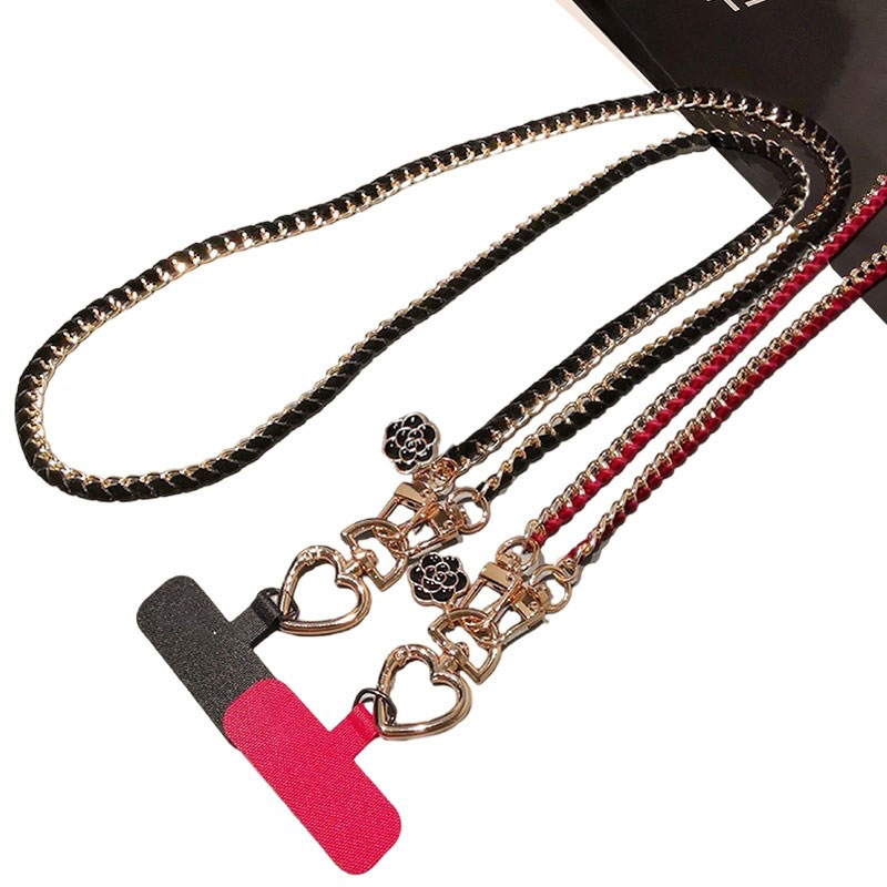 クロスボディ型、汎用チェーン、カメリアモチーフの携帯電話用ス - Crossbody Lanyard Neck Strap Case のレビューと価格